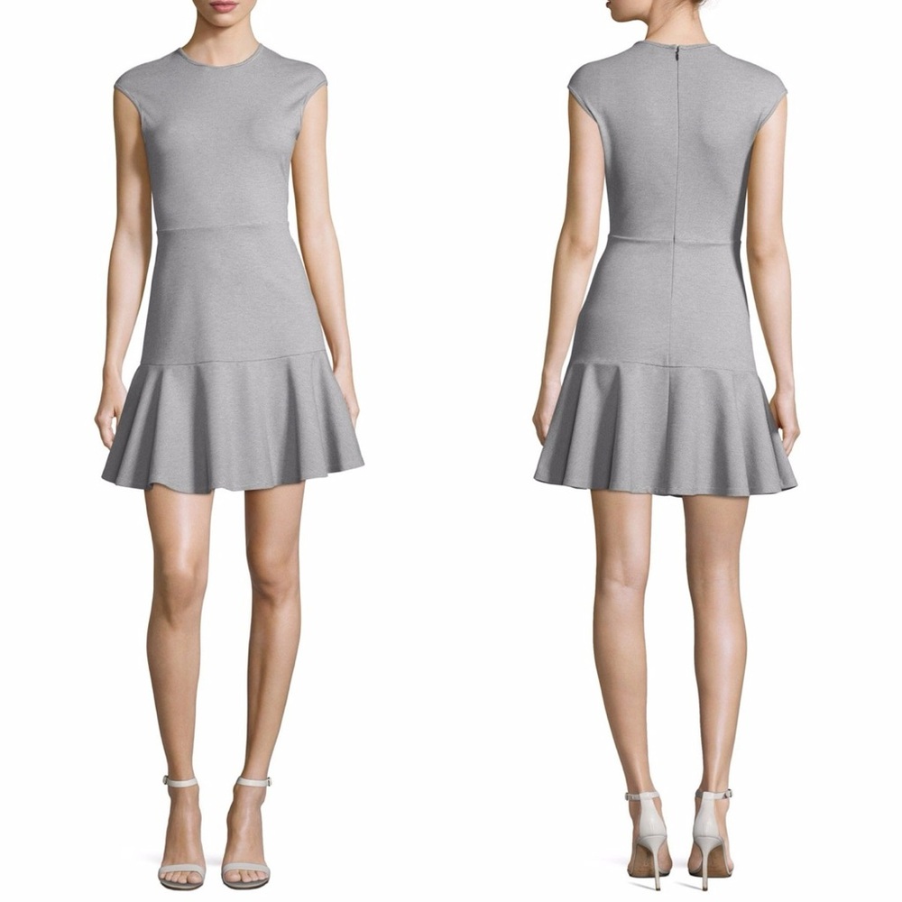 Theory l Essential Flare B/W Ponte Dress